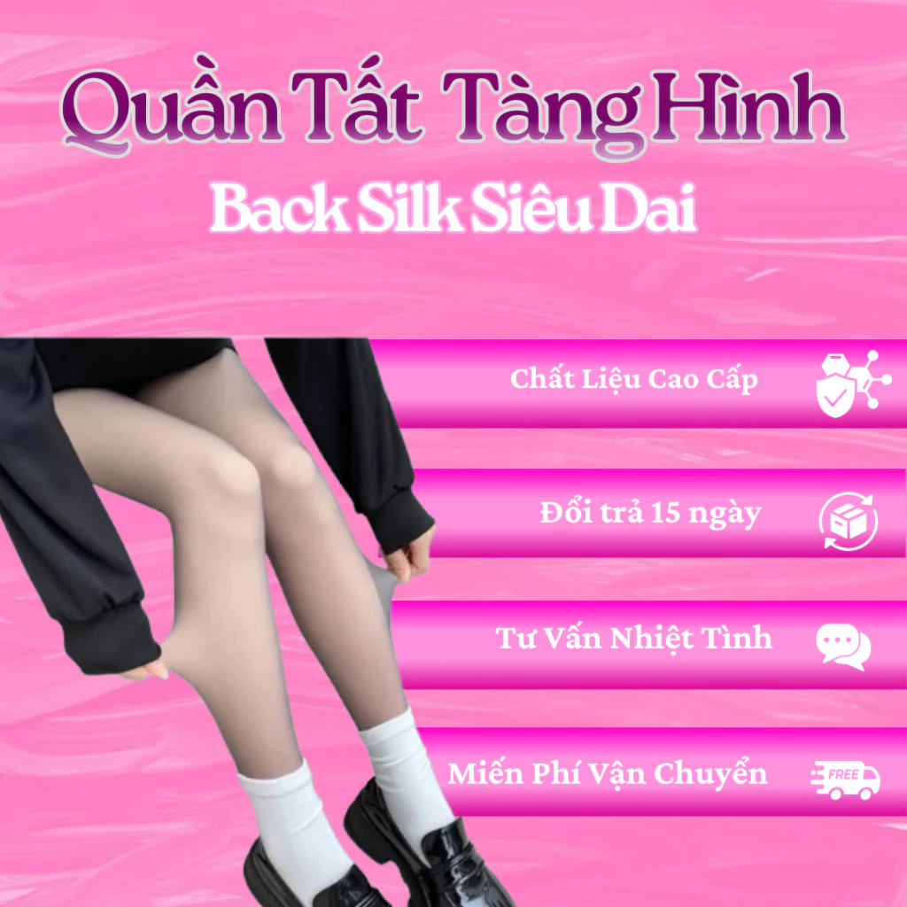 Quần tất tàng hình nữ black silk siêu dai, chất vải mềm mịn, ôm tự nhiên như da thật, giúp giữ ấm hiệu quả.