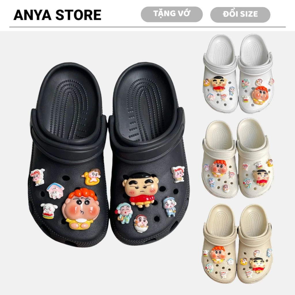 ( KHÔNG CHỮ ) Dép Quai Hậu Nam Nữ Êm Chân Không Thấm Nước - QH3 ANYA STORE