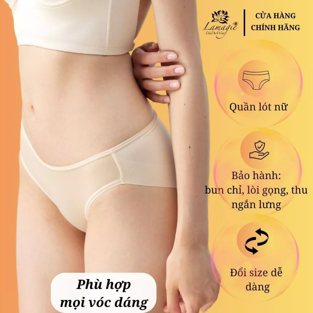 QUẦN LÓT NỮ KHÔNG VIỀN Lamagie Q-1526  Mềm Mại, Thoáng Mát, Chuẩn Form – Mỏng Nhẹ Như Không