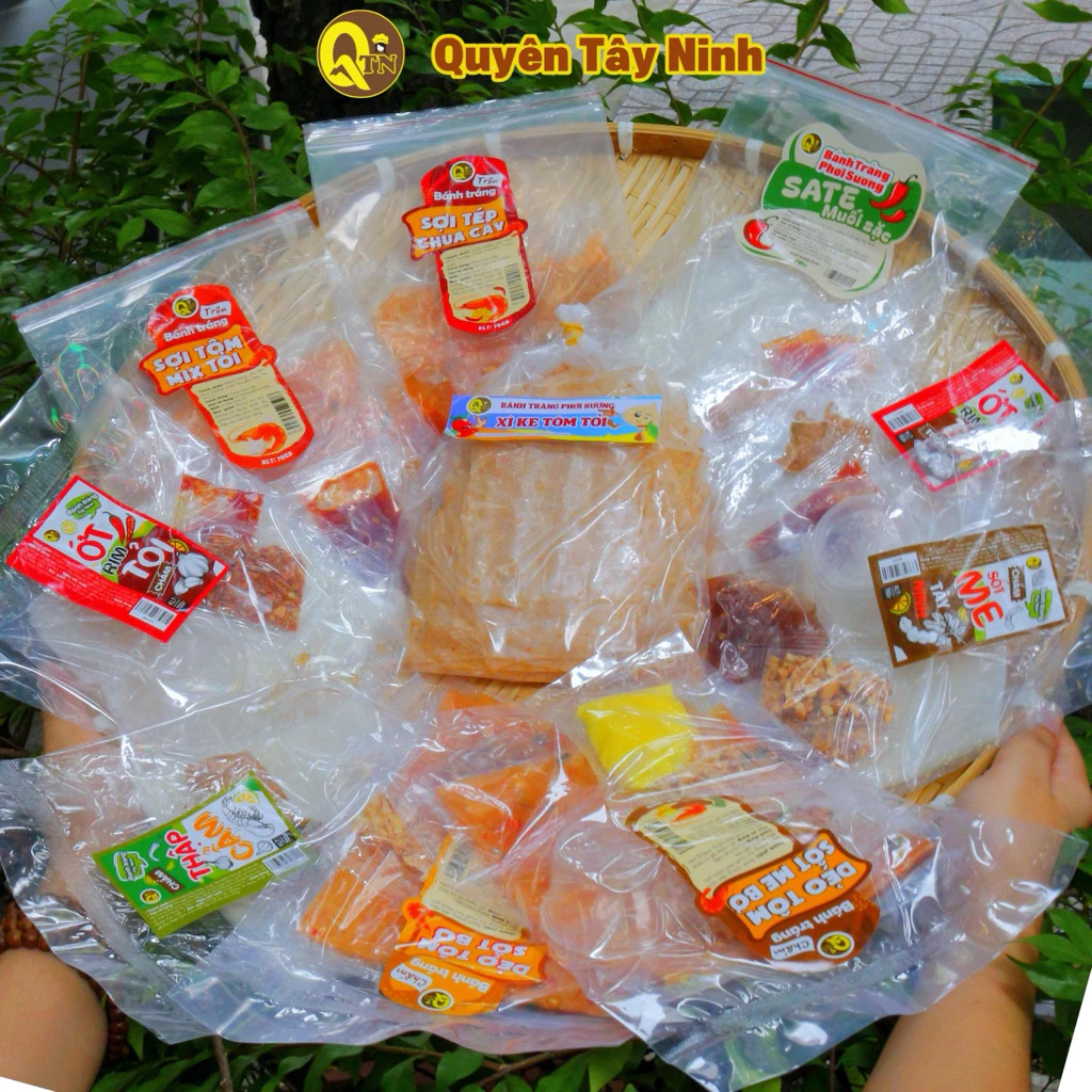 Combo 10 Bánh MIX- mix 5 Phơi Sương Trộn 5 Chấm cực ngon | Bánh Tráng Quyên Tây Ninh