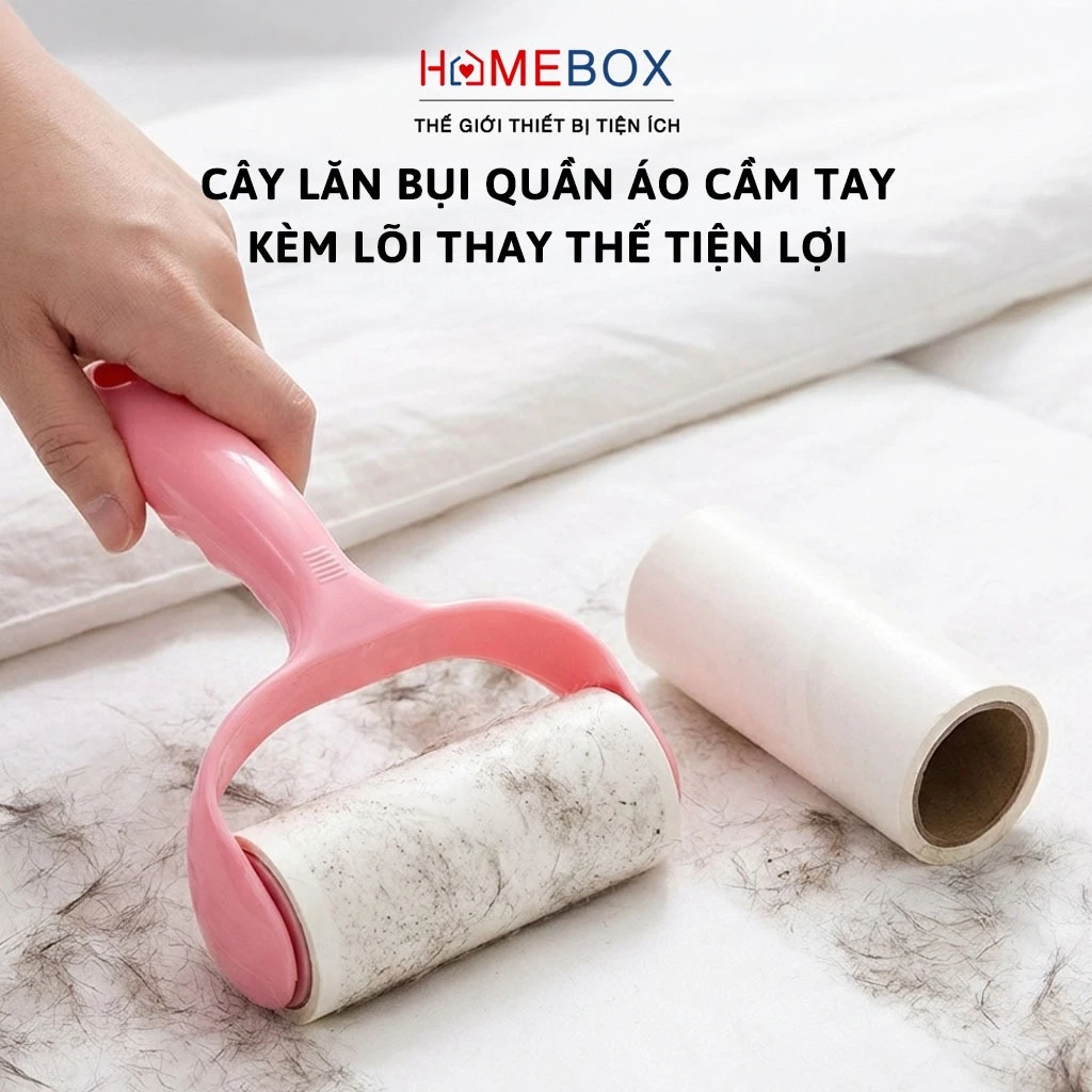 Cây Lăn Bụi Làm Sạch Quần Áo Ga Giường Sofa Kèm Lõi Thay Thế, Dụng Cụ Lăn Lông Chó Mèo Đa Năng