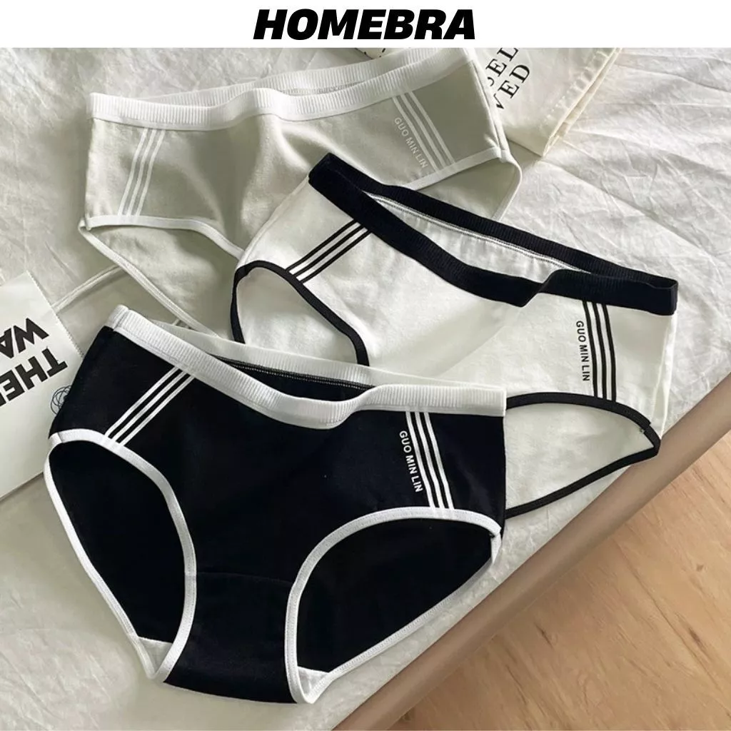 Quần lót nữ cotton kháng khuẩn cạp vừa ôm mông Quần chip nữ đáy may 2 lớp khử mùi basic cá tính L520