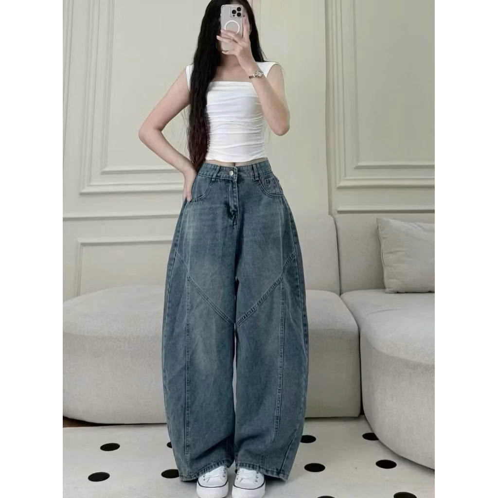 Quần Jeans Nữ Dáng Suông Cong Chất Denim, Quần Bò Nữ Dáng Cong Nắp Túi Hách Dáng Cực Đỉnh