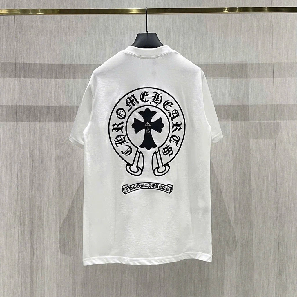 Áo phông nam nữ Premium Cotton PB thêu logo hình chữ thập da vòng tròn hai mặt Phi Boutique- Thời trang Nam