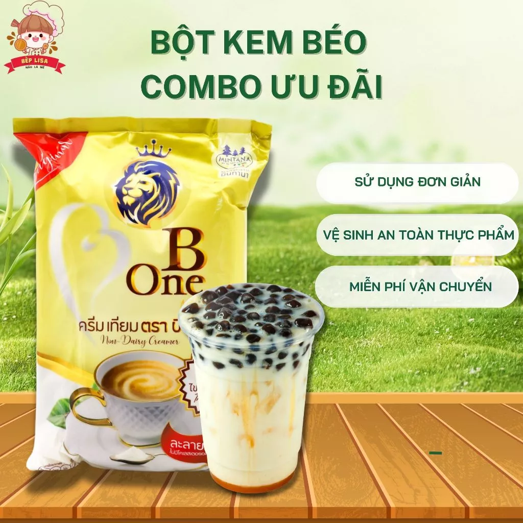 Thùng Bột kem béo B One Thái Lan Nguyên Gói - Nguyên liệu trà sữa trân châu (Giá ưu đãi)
