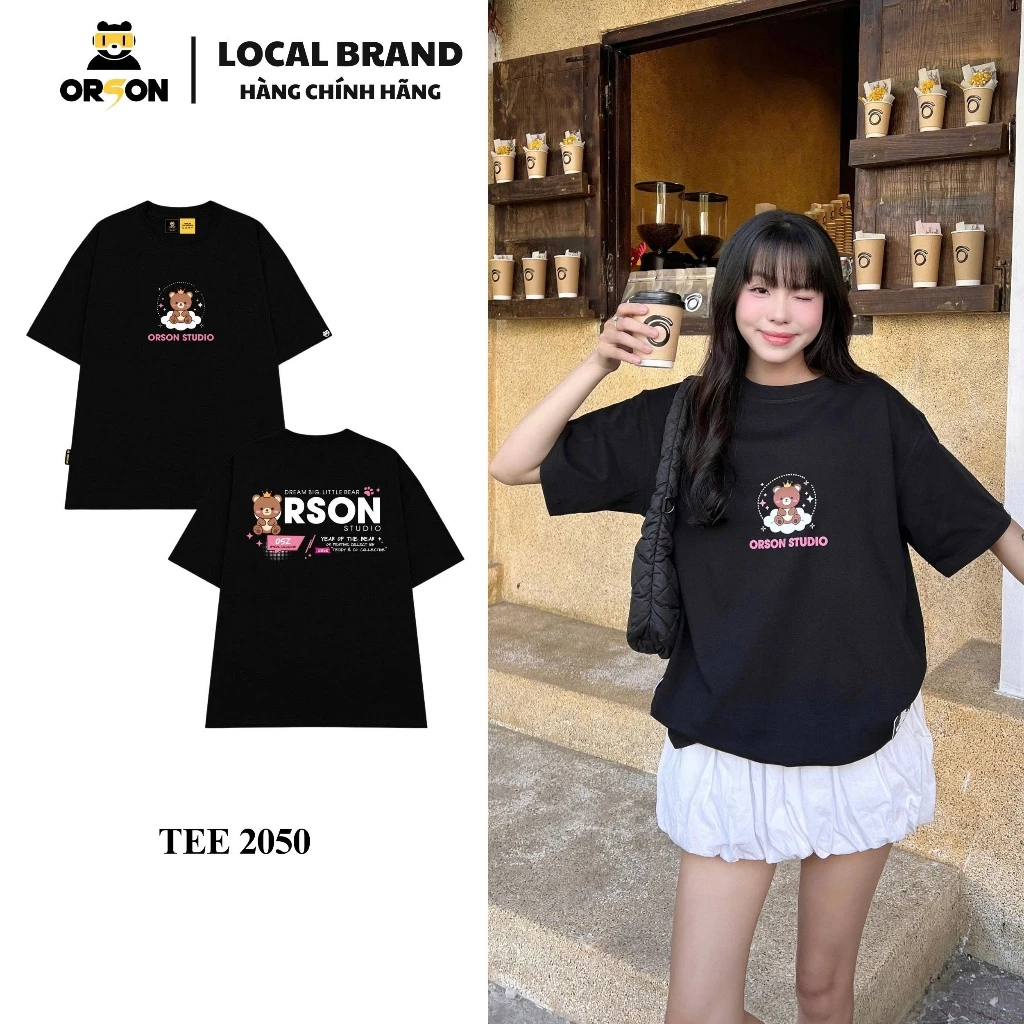 Áo thun Local Brand Orson Studio - Tee 2050 Áo Form Rộng Tay Lỡ Nam Nữ + (QUÀ TẶNG) Top Cotton Kem