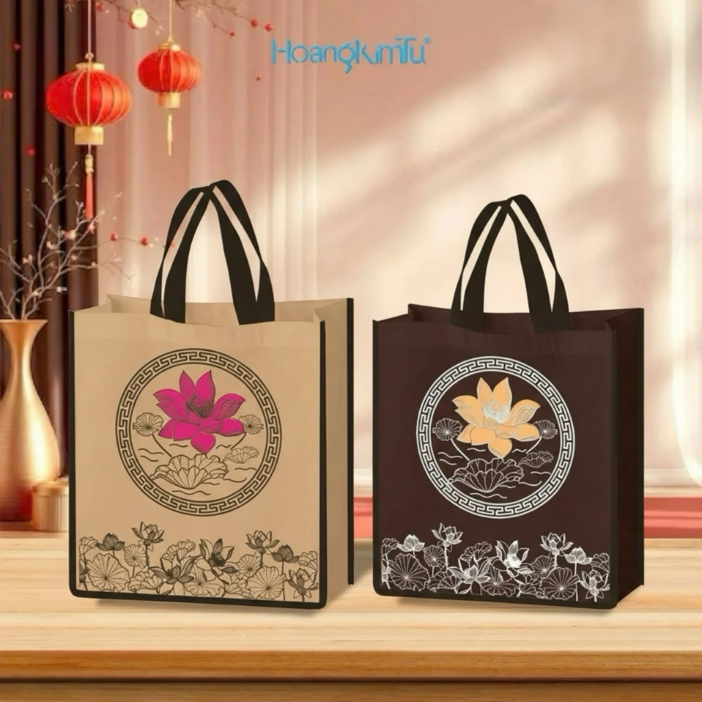 Túi Vải Đi Lễ Phật, Túi vải không dệt đi chùa cầu an, Túi du lịch hành hương tâm linh tiện lợi