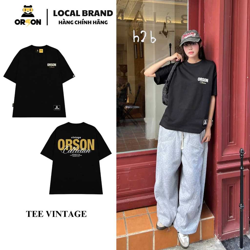 Áo thun Local Brand Orson Studio - Tee Vintage Áo Form Rộng Tay Lỡ Nam Nữ + (QUÀ TẶNG) Top Cotton Trắng