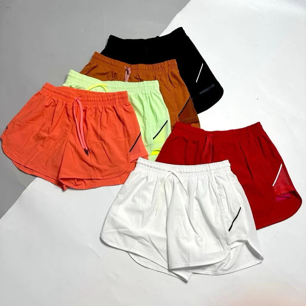 Quần Đùi 2 Lớp Tập Gym Yoga Nữ Viền Lưới Vải Dù Nhẹ Mát, Quần Short Chạy Bộ - QN06