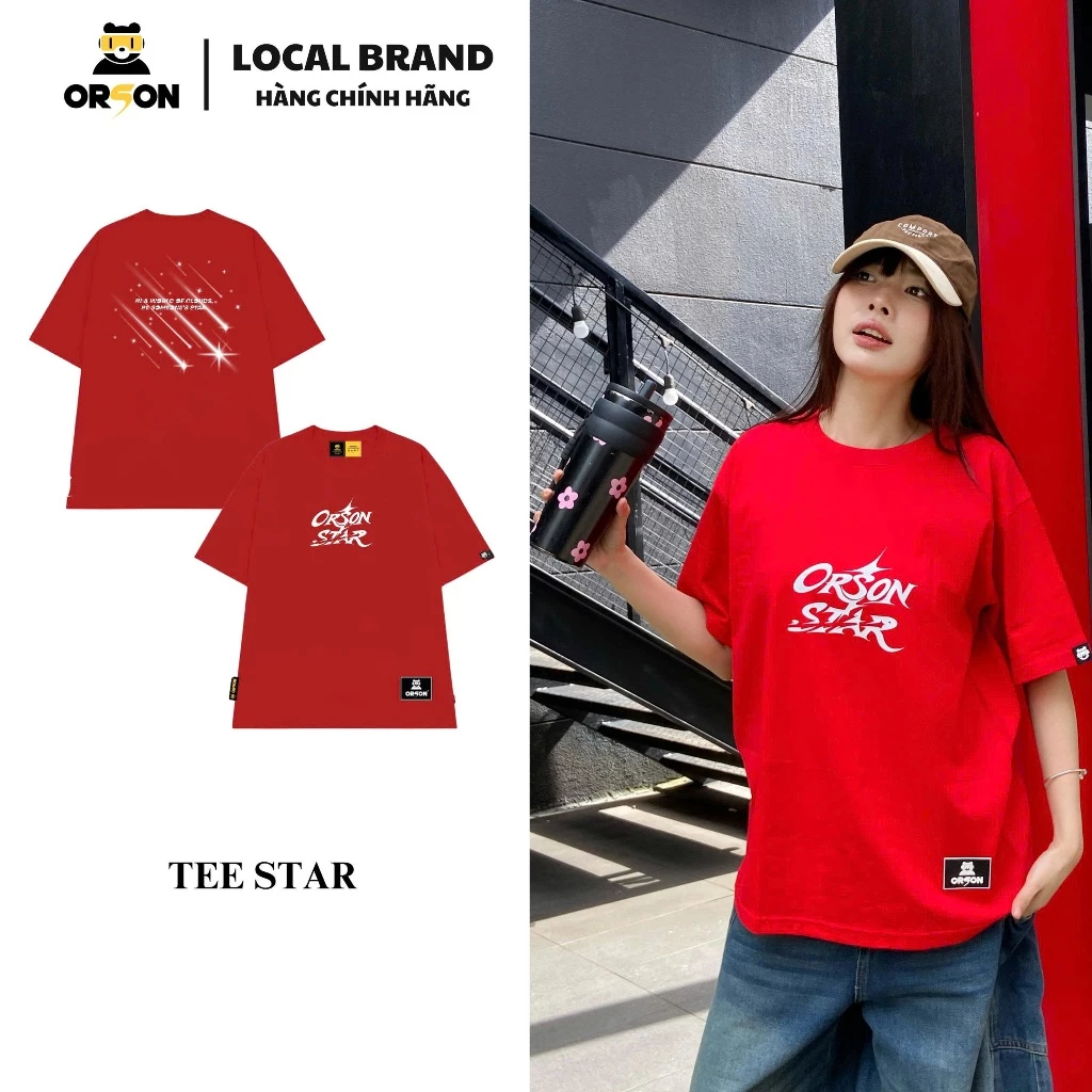 Áo thun Local Brand Orson Studio - Tee STAR Áo Form Rộng Tay Lỡ Nam Nữ, Thoáng Mát, Co Dãn