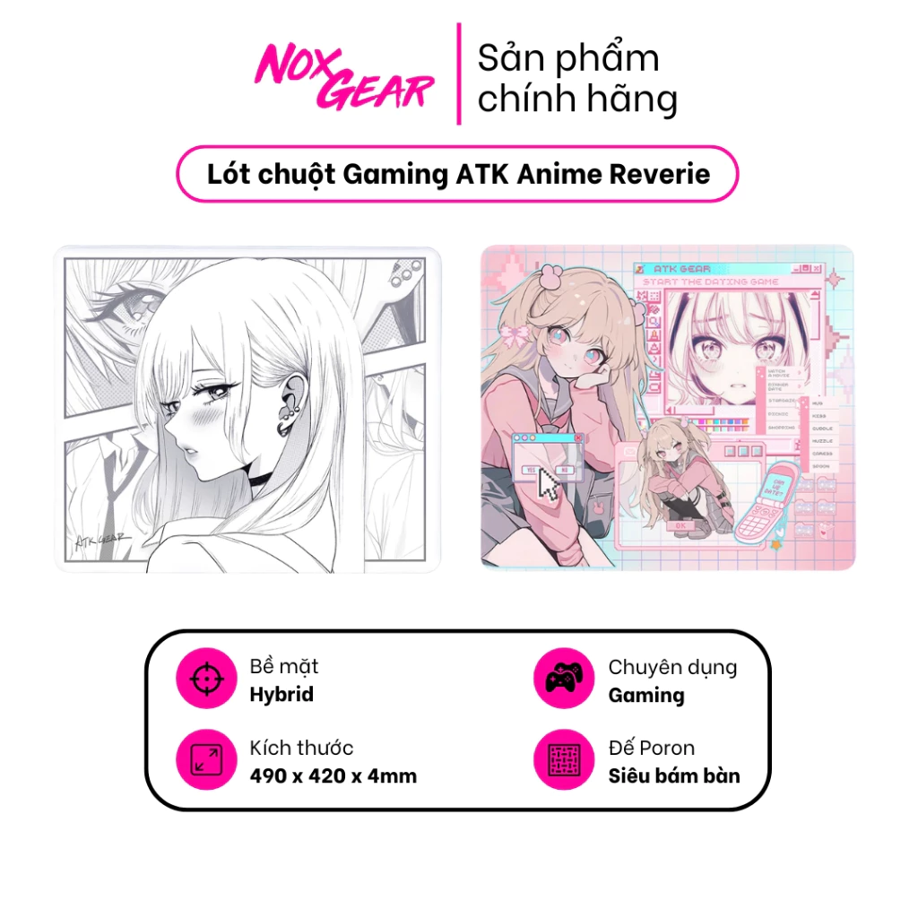[GIAO NGAY] Lót Chuột Gaming Anime ATK Reverie | ATK Dream | ATK Nana - Hàng NEW Chính Hãng 100%