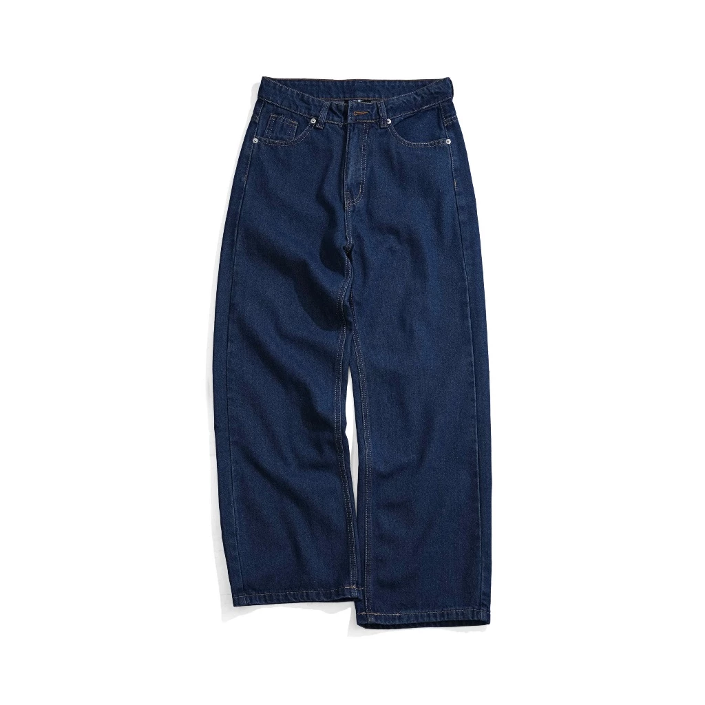 DARK BLUE WIDE STRAIGHT JEANS WHOSE - Quần jeans ống đứng wide fit Whose Studio 1683