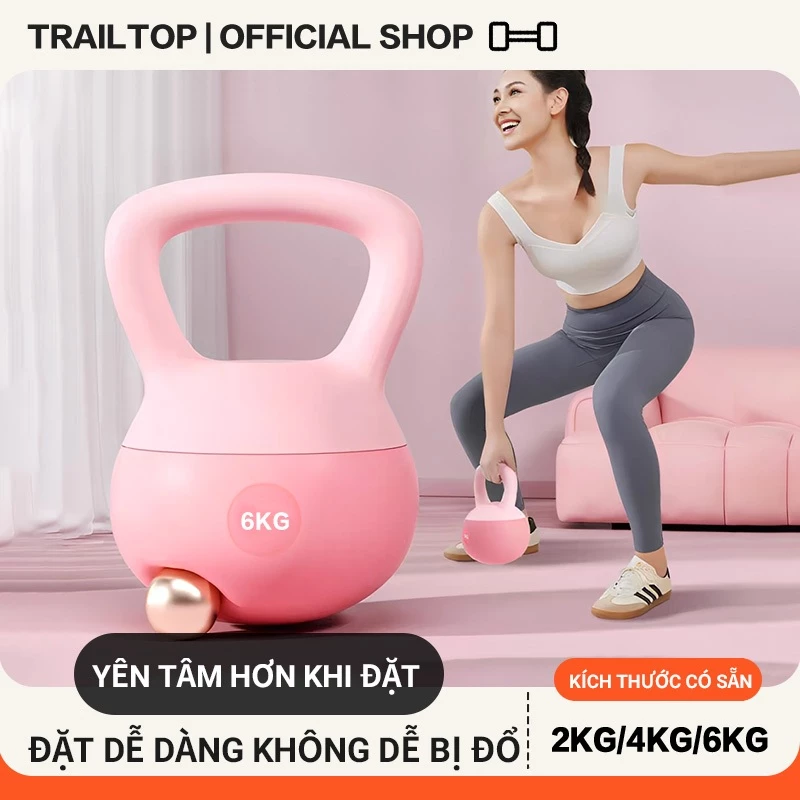 【COD】Trailtop Tạ Ấm Mềm Tạ Bình Vôi 2-6KG Phòng Gym & Tập Luyện Tại Nhà Cho Mông Và Đùi