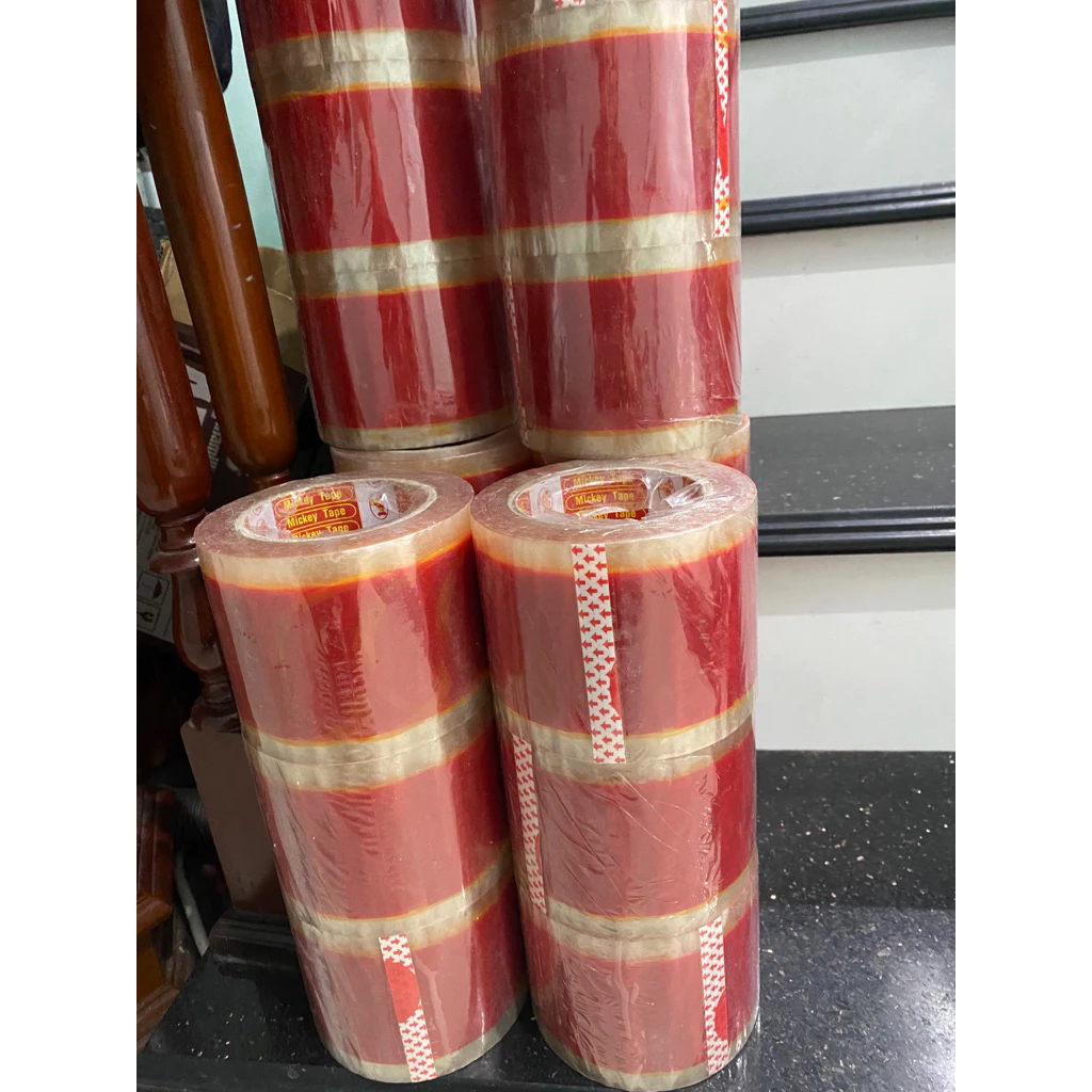 1 cây 3 cuộn băng dinh 9cm 1,5kg .  siêu tiết kiệm , lõi có như không.