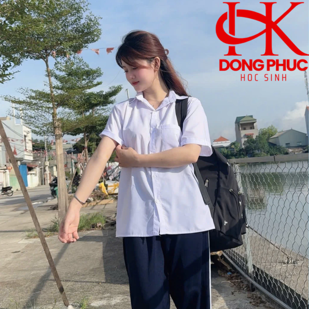 Áo Sơ Mi Trắng Học Sinh, Áo Trắng Đi Học Cộc Tay, Dài Tay Dành Cho Nam Nữ Đủ Độ Tuổi Từ Lớp 1 Tới Lớp 12 Giá Xưởng