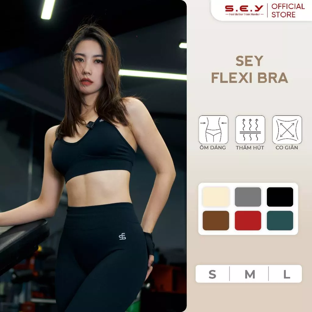 Áo Tập GYM Nữ SEY FLEXI, Bra Tập Gym, Đồ Tập Nữ, Áo Yoga, Chất Liệu Cao Cấp, Co Giãn, Thoải Mái