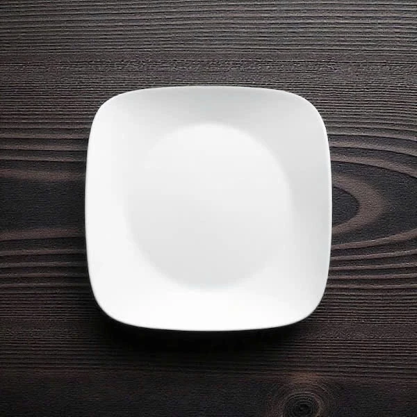 Dĩa vuông 23cm thủy tinh Corelle, 2211-N-LP, Winter Frost White- Chính Hãng Mỹ