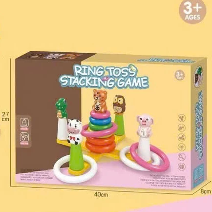 [Sale 50%]  Đồ Chơi Ném Vòng Tháp Con Vật Giúp Bé Hoạt Động Thể Chất, Đồ Chơi Tương Tác Giữa Bé Và Bố Mẹ Hap