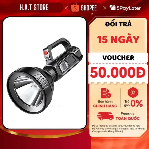 Đèn Siêu Sáng Cầm Tay Chiếu Xa 500M DIDOOGLT Cổng Sạc Usb, 3 Chế Độ Sáng Tiện Lợi - HAT