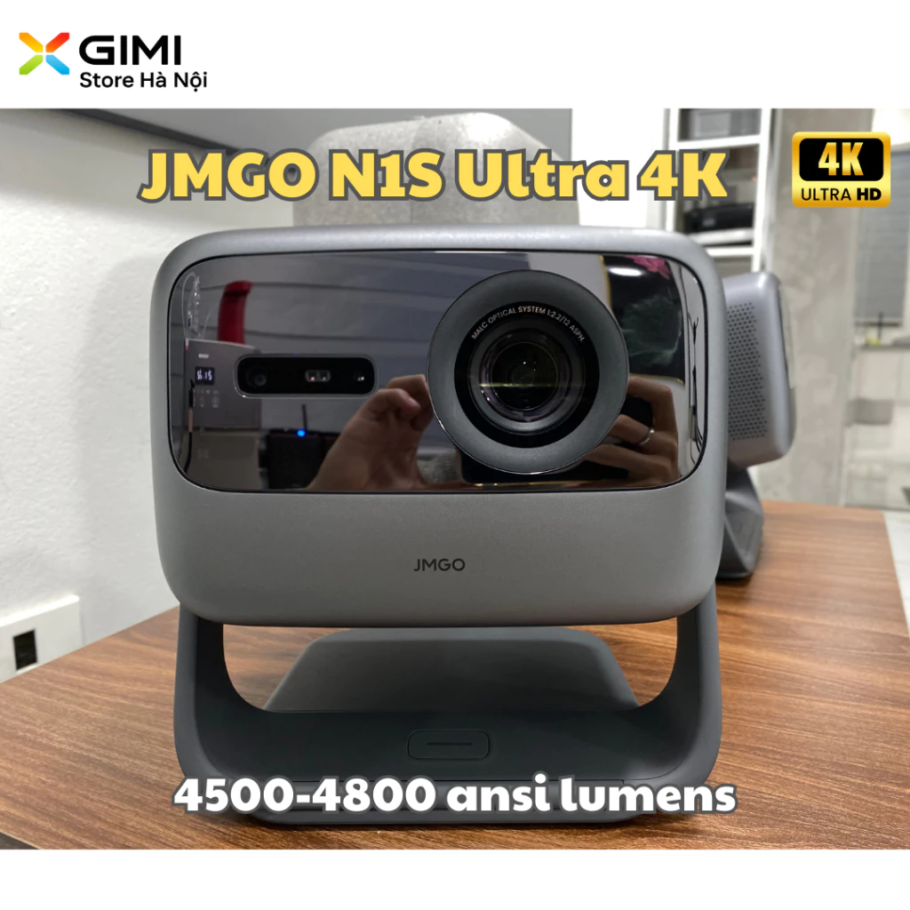 Máy Chiếu JMGO N1S Ultra 4K | Laser 3 Màu | 4800 ANSI Lumens | DLP 4K | Loa Tích Hợp Dynaudio cực hay