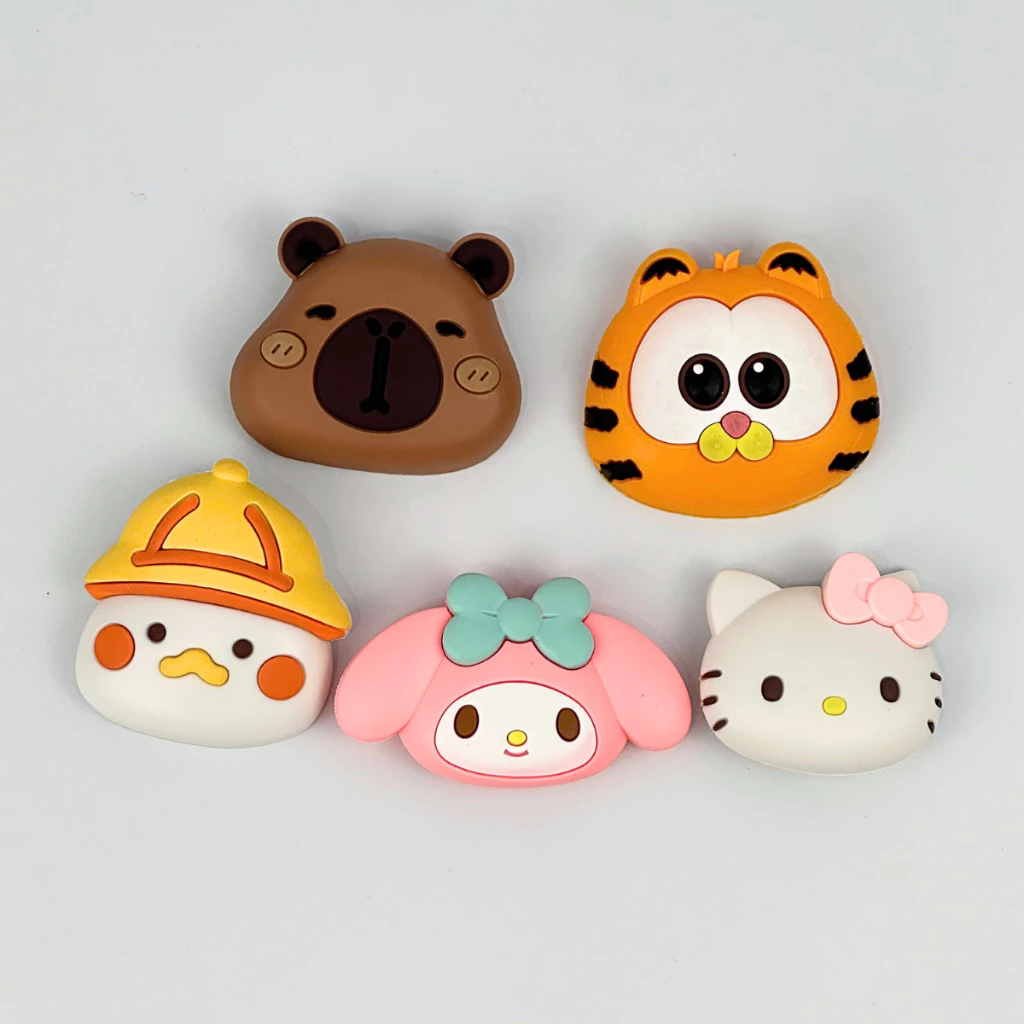 Set Charm Capypara Kitty Hổ Ếch Sticker Trang Trí Giày Dép Sục Tổ Ong Dễ Thương
