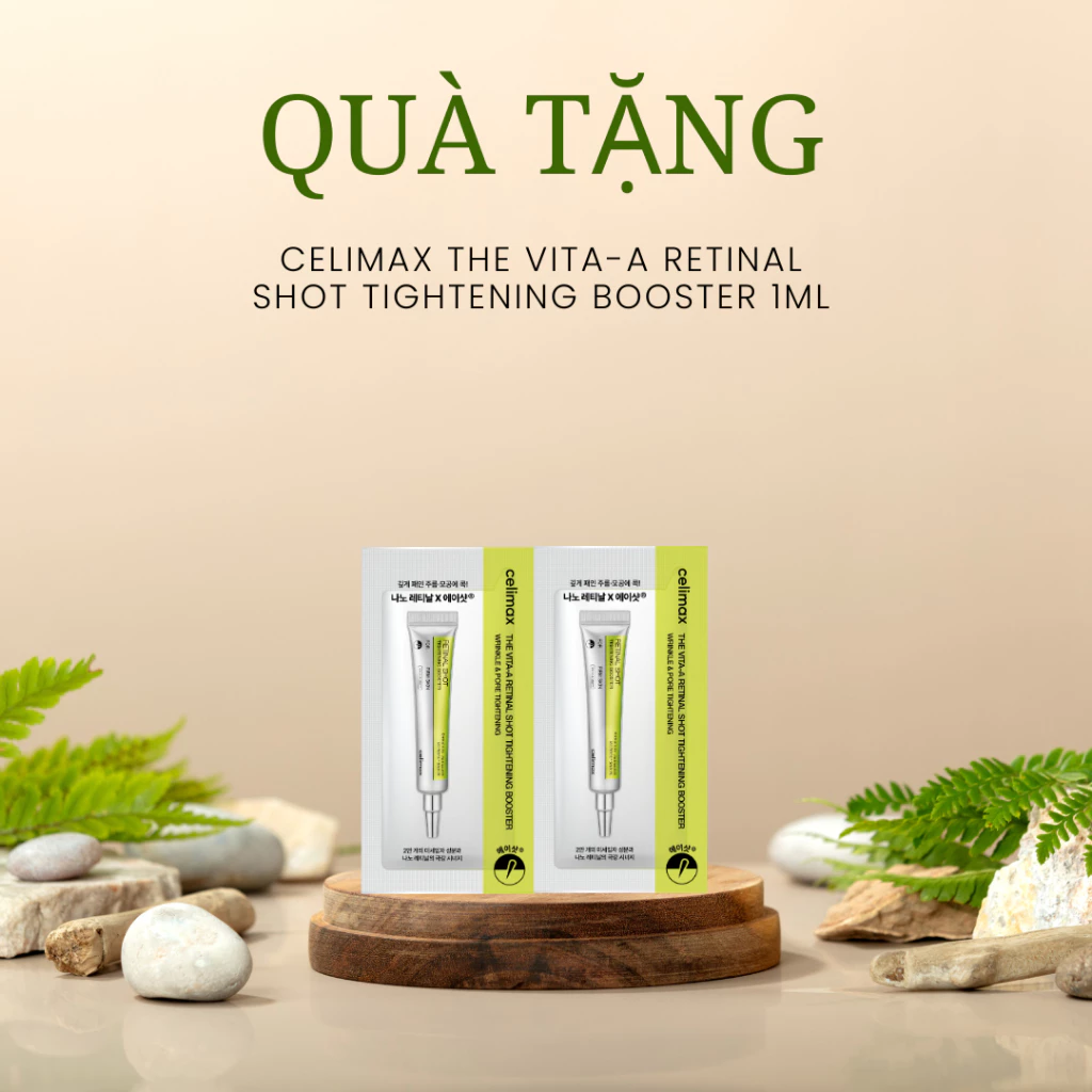 [QUÀ TẶNG] [1ML x 2 CÁI] Tinh Chất Hỗ Trợ Chống Lão Hóa Thu Nhỏ Lỗ Chân Lông Celimax The VIta-A Retinal Booster 1ml