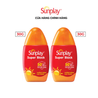 [KOL] Combo 2 Kem chống nắng Sunplay cực mạnh, ngừa đen sạm da hiệu quả dạng sữa Sunplay Super Block SPF 50+, PA++++ 30g