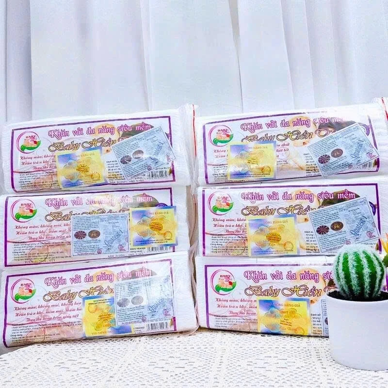 COMBO 10 GÓI Khăn vải khô đa năng Hiền Trang, khăn khô đa năng Hiền Trang cho bé yêu, mềm mịn
