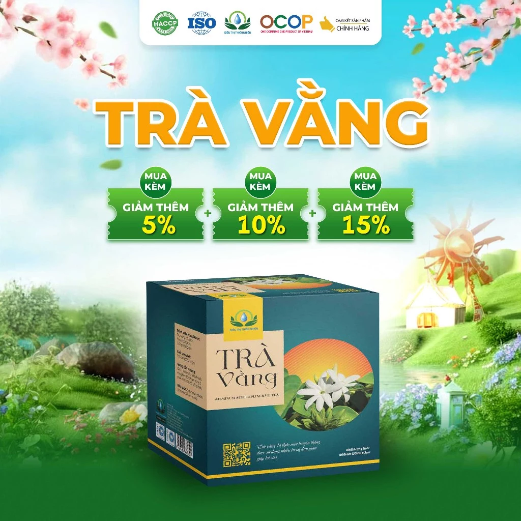Trà Vằng Siêu Thị Thiên Nhiên - Hộp 30 Túi Lọc