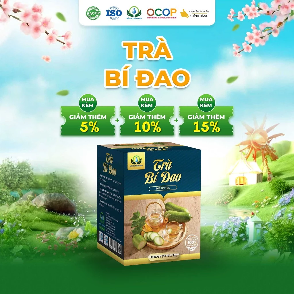 Trà  Bí Đao Hộp 30 Túi Lọc Siêu Thị Thiên Nhiên