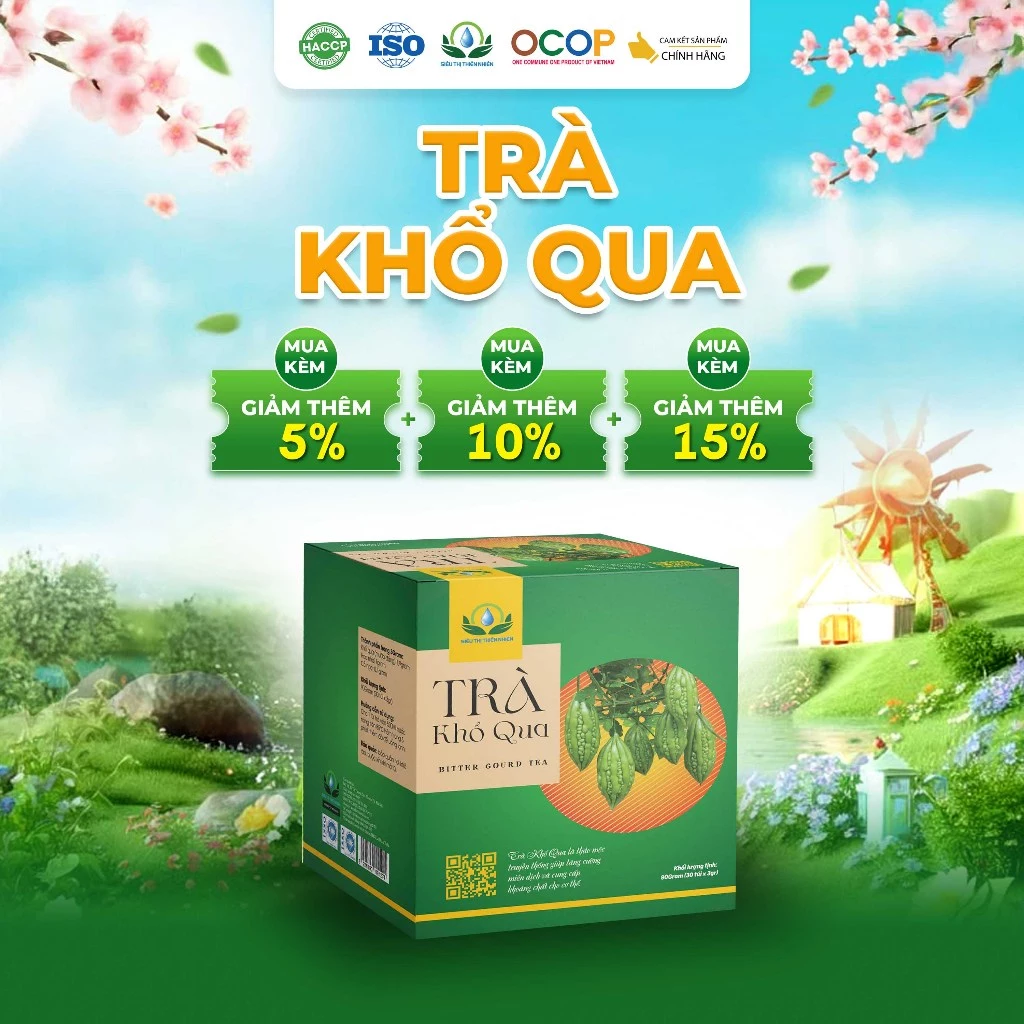 Hộp 30 Túi Lọc Trà Khổ Qua ( Mướp Đắng ) Siêu Thị Thiên Nhiên