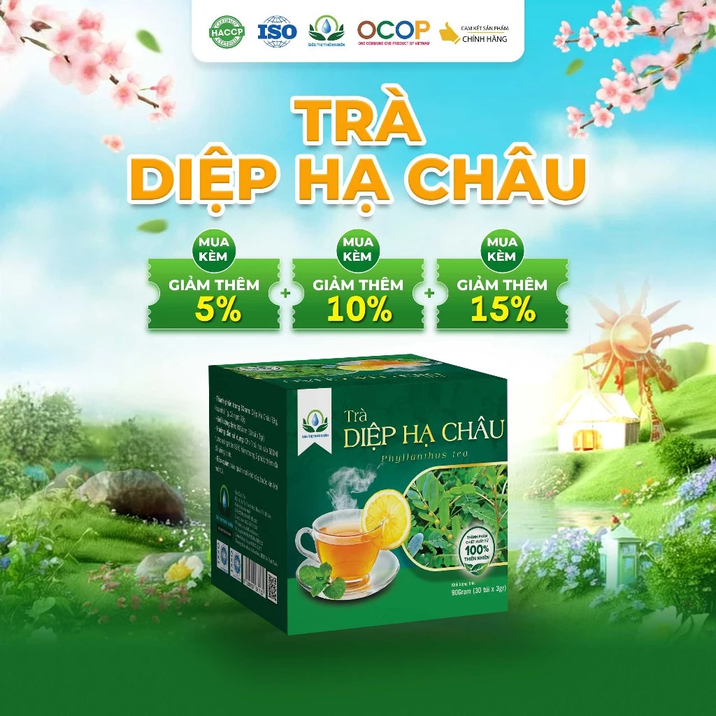 Trà Diệp Hạ Châu Siêu Thị Thiên Nhiên - Hộp 30 Túi Lọc x 3g