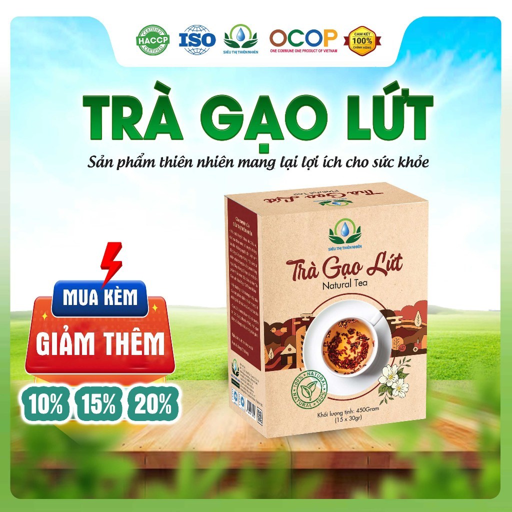 1 Hộp Và Combo 2 Hộp 60 Túi Trà Gạo Lứt, Hoa Nhài, Cỏ Ngọt, Vừng Đen, Đậu Đen, Đậu Đỏ, Lá Nếp