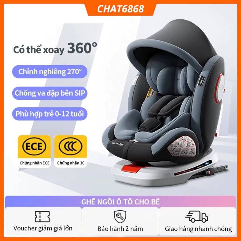 Ghế an toàn trên oto cho bé, trẻ em thiết kế nhẹ nhàng dễ chịu cho bé mã SG15
