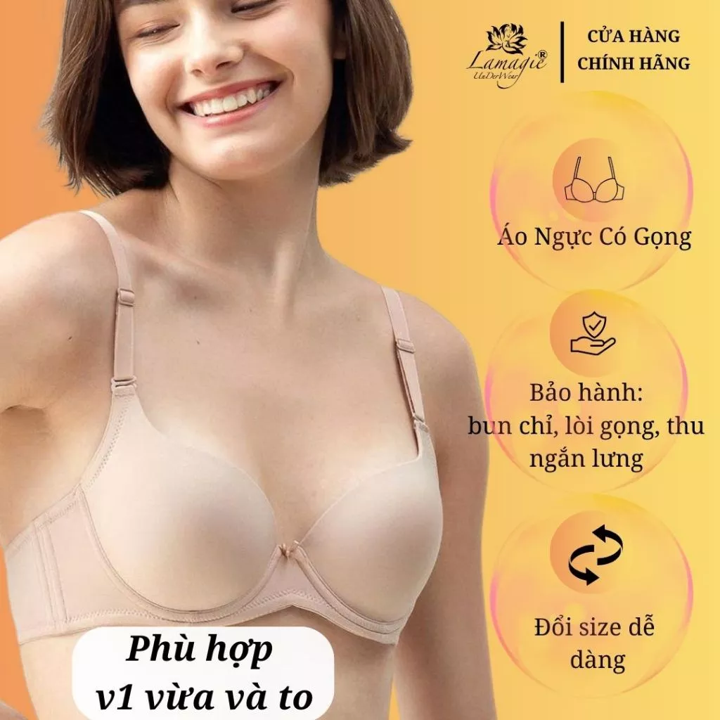 Áo Ngực Mỏng Có Gọng Cao Cấp A-02 Lamagie – Chuẩn Form Công Sở