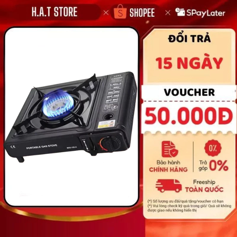 Bếp Ga Mini Du Lịch Chống Cháy Nổ, Chống Gió, Chất Liệu Thép Không Gỉ Cao Cấp Bảo Hành 12 Tháng