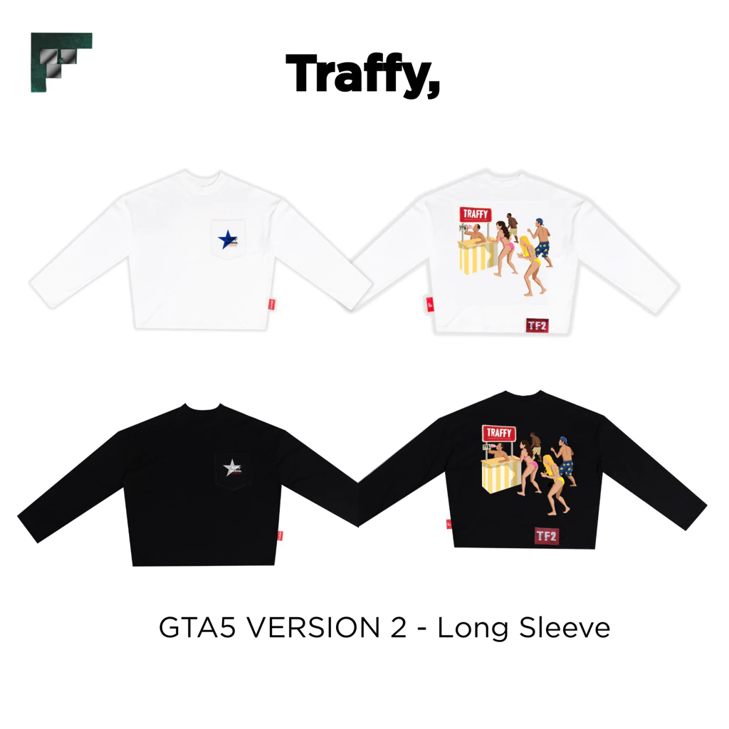 [BẢN MỚI] TRAFFY GTA5 Ver.2 - Áo Thun Tay Dài Stargirl/ Starboy Form Regular Cotton 2 Chiều Unisex