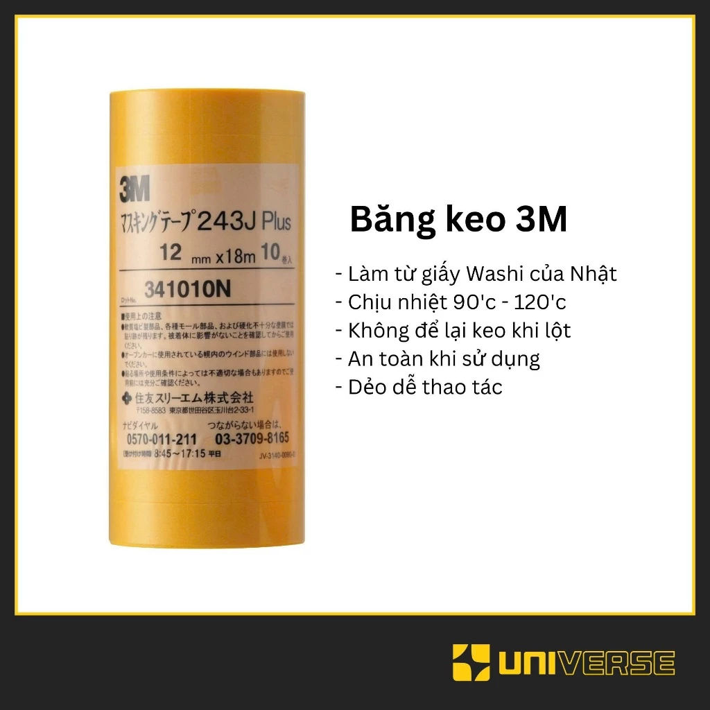 Băng Keo Giấy 3M Masking Tape 3M Chuyên Dụng Tape Mod Cho Bàn Phím Cơ Bàn Phím Universe