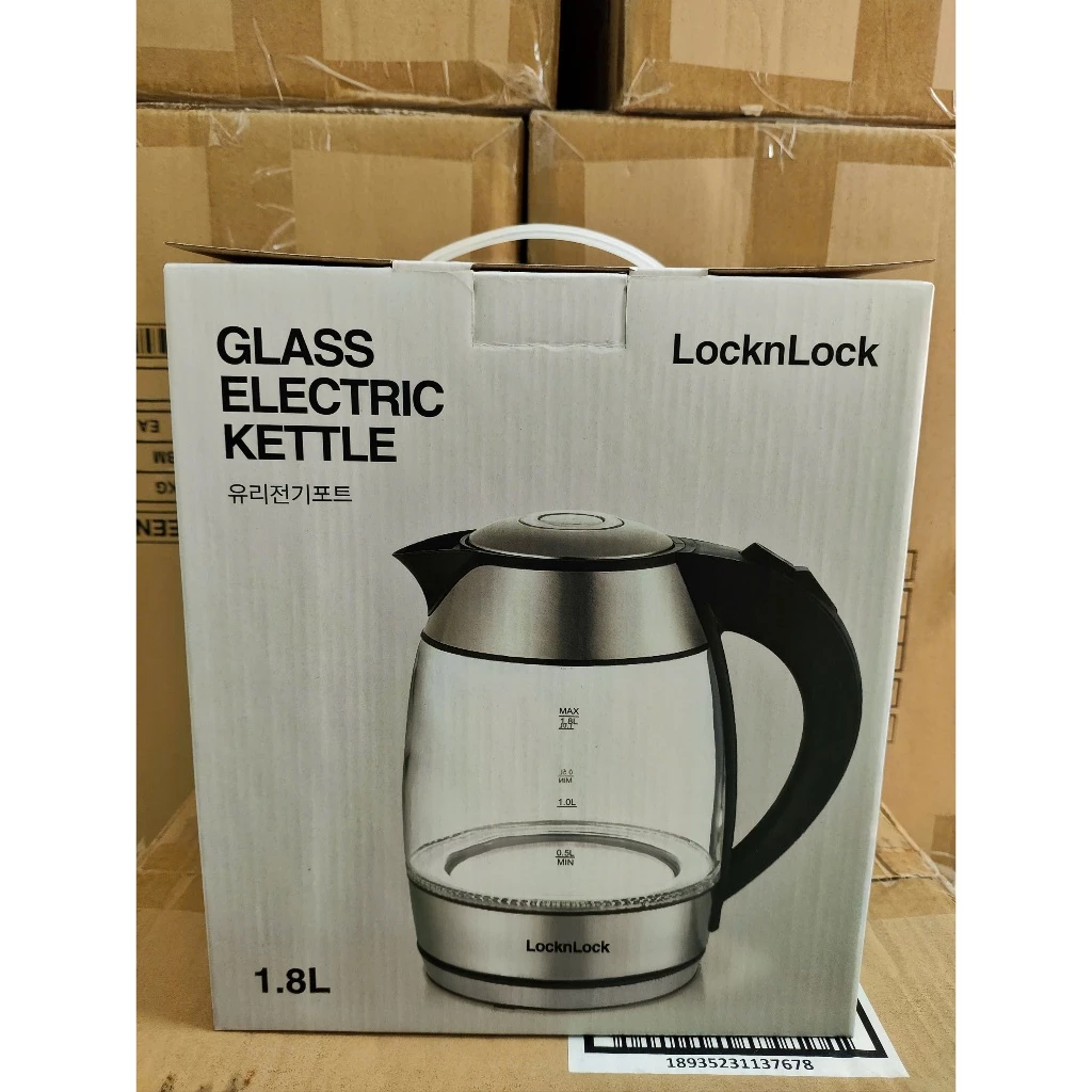 Ấm Đun Nước LocknLock EJK418SLV 1.8L Thiết Kế Thủy Tinh, Dễ Sử Dụng