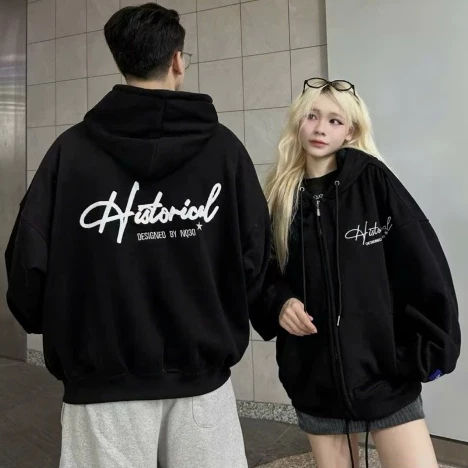 Áo Khoác HISTORICAL Nỉ Hoodie Zip COTTON  Thêu Xù NQ30 - HD HISTORICAL Form Rộng Nam Nữ Unisex 2026
