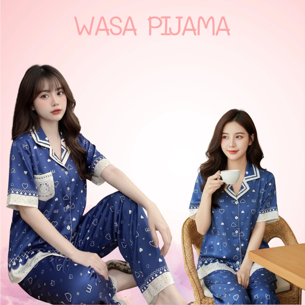 [Tổng Hợp] Pijama In Hình Mèo Chất Lụa Cát Họa Tiết Dễ Thương Phong Cách Hàn Quốc Siêu Hot