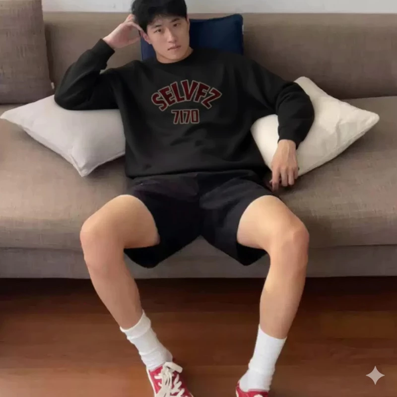Áo Nỉ Nam Dài Tay Form Oversize – Sweater Nam SELVFZ 7170 Phong Cách Streetwear