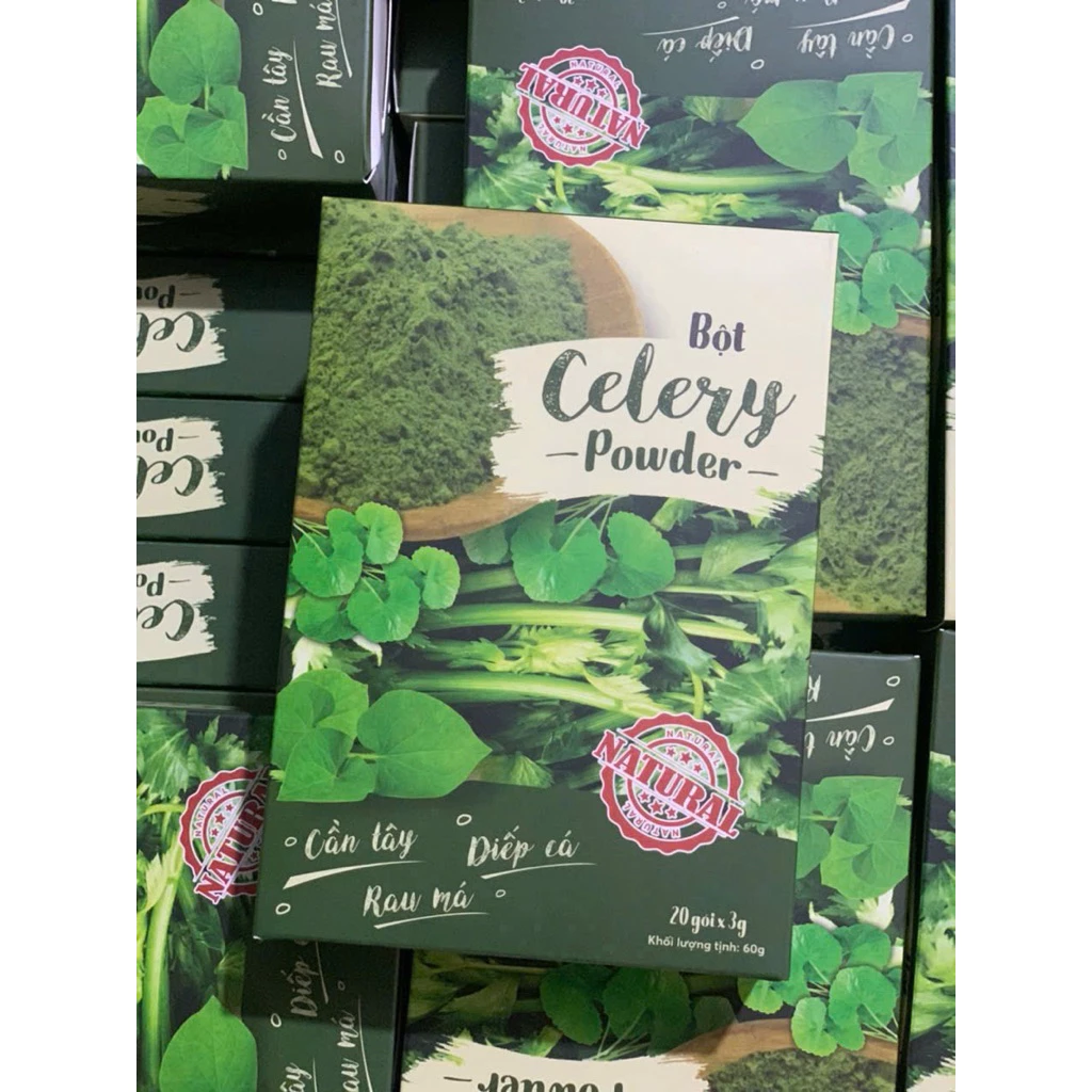 Bột Cần Tây Mật Ong Collagen Giảm cân, cần tây sấy lạnh hộp 20 gói-CMO