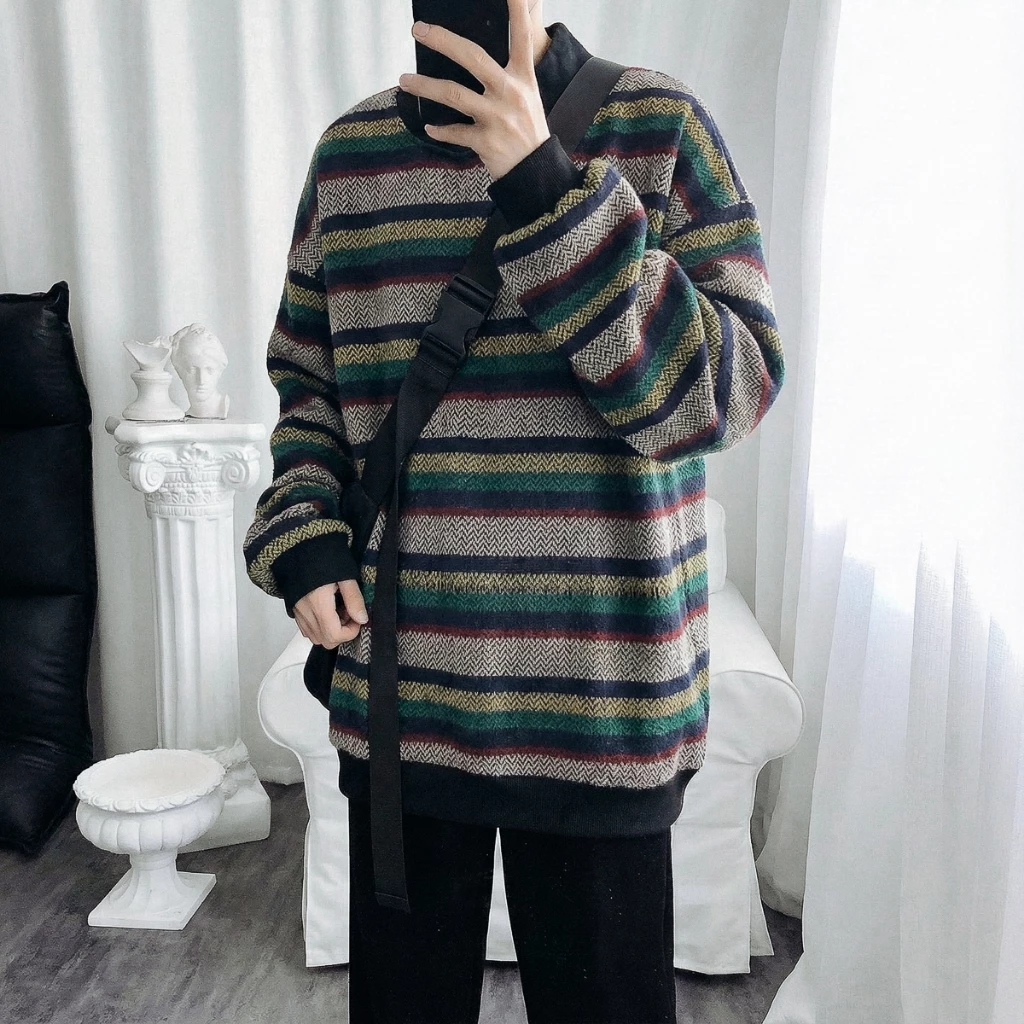 [🔥Flash Sale🔥] Áo Nỉ Họa Tiết Dài Tay, Chất Nỉ Dày Dặn, Style Hàn Quốc Unisex, Hàng Quảng Châu Đẹp - AN11