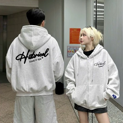 Áo Hoodie Zip NQ30 Thêu HISTORICAL Form Boxy Rộng Unisex Nam Nữ – Nỉ Dày Cao Cấp, Streetwear Hot Trend