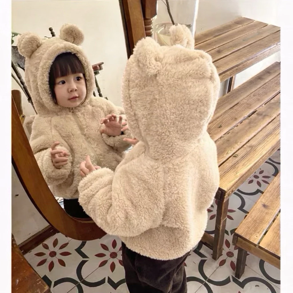 ÁO KHOÁC LÔNG CỪU 2 MẶT ẤM ÁP CHO BÉ