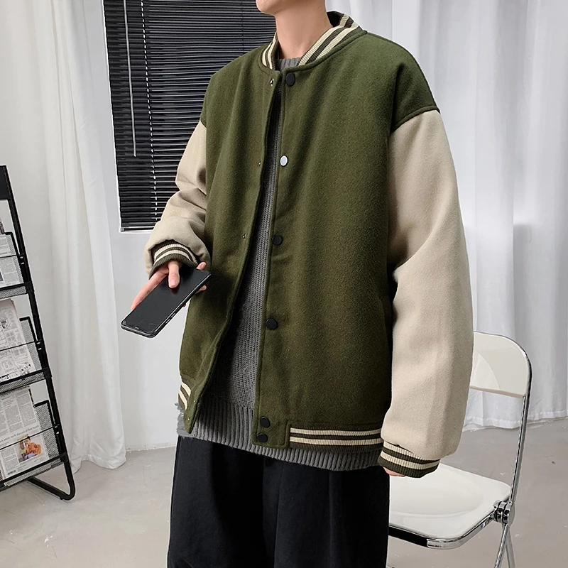 |🔥Flash Sale🔥 | Áo Khoác Bomber Dạ Unisex Nam Nữ, Áo Fom Rộng, Trẻ Trung Mix Sơ Mi Kẻ - AK49