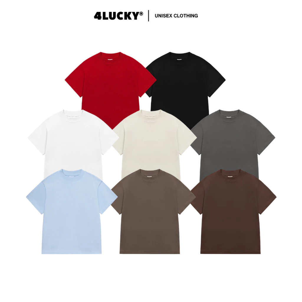 Áo Thun BABYTEE Basic Tone Đất 4LUCKY 26500, BABYTEE Trơn Cotton Co Giãn Thoáng Mát Unisex Basic