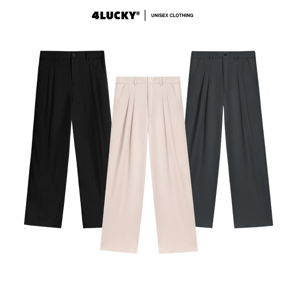 Quần ỐNG RỘNG 4LUCKY 6203 ( đọc kĩ mô tả),suông rộng Thời Trang Unisex Nam Nữ Lưng Thun Co Giãn Phong Cách Hàn Quốc