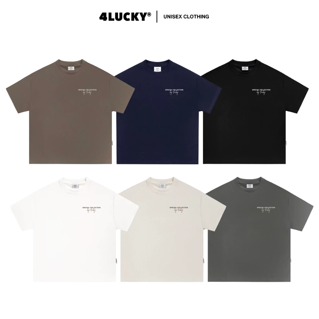 Áo Thun Boxy SUMMER COLLECTION 4Lucky 6420, Áo Thun In Pet Sắc Nét Cổ Tròn Cotton Co Giãn Thoáng Mát Unisex